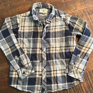 Boys small Billabong plaid flannel button down shirt